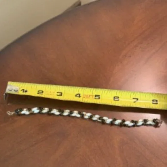 Vintage Faux Pearl & Gemstone Bracelet - Picture 3 of 3